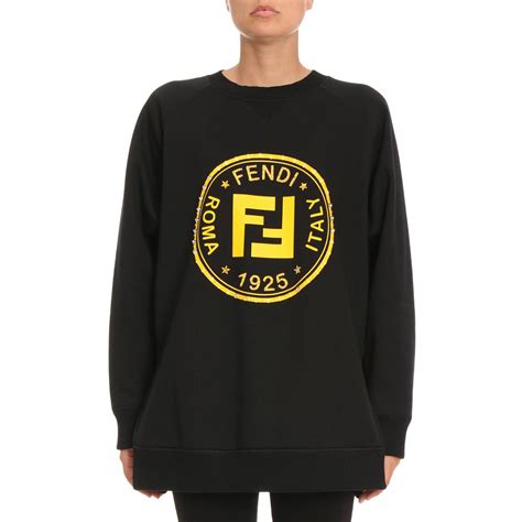 fendi black cotton sweatshirt|Fendi sweatshirt for women.